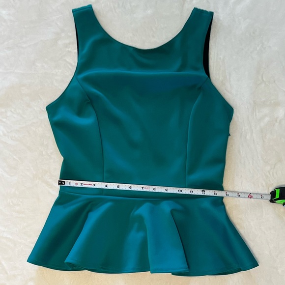 Green peplum top - Picture 12 of 13